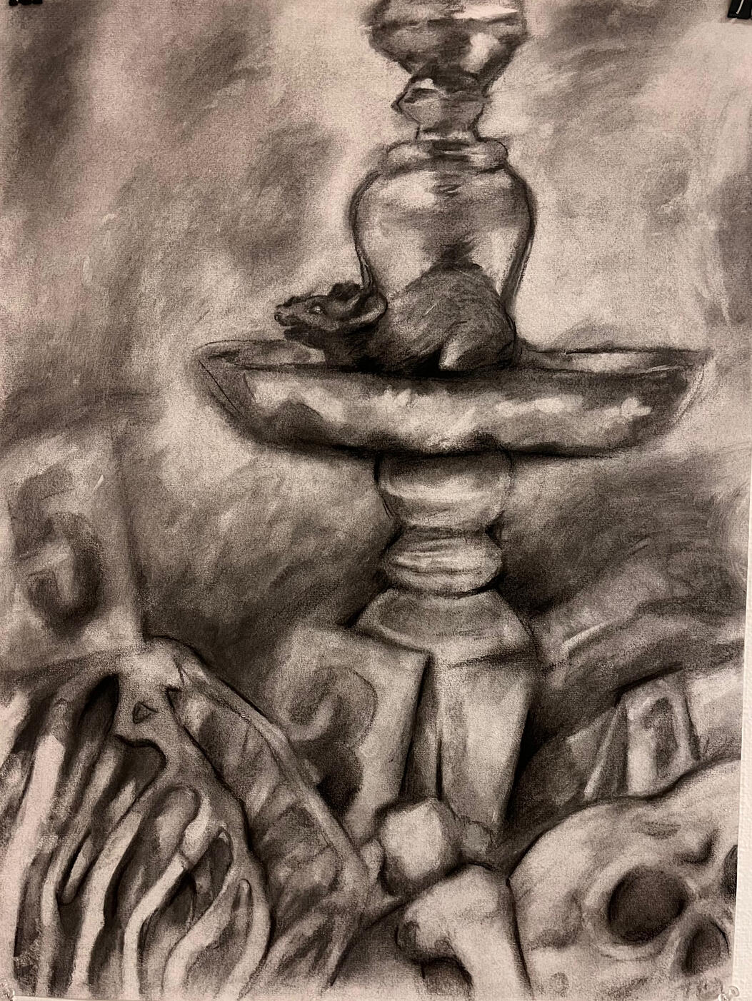 crime scene - charcoal